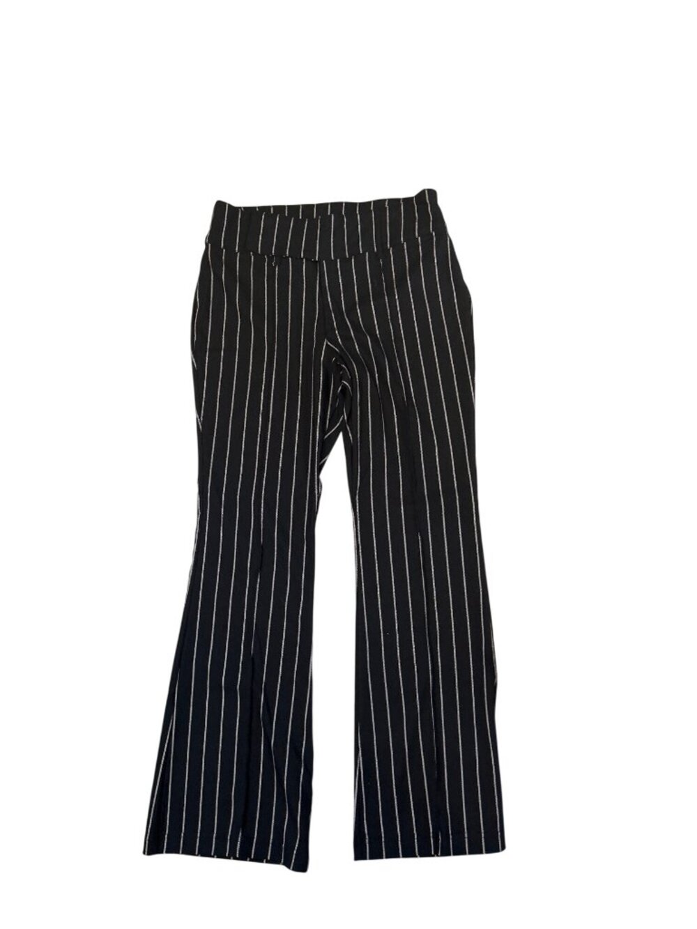 No Boundaries Black Pinstripe High-Waisted Pants Womens Large New With Tags 1971